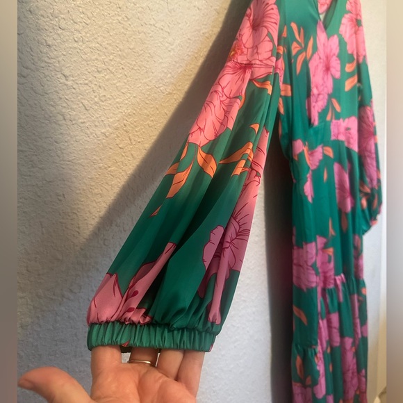 Boston Drawn Floral Tiered Maxi Dress Women’s Size 16 - Picture 4 of 16